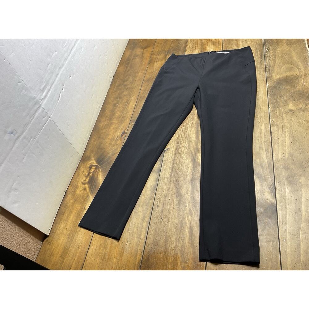 Veronica Beard Zip Back Scuba Pants Womens 6 Black Slim Fit Cropped